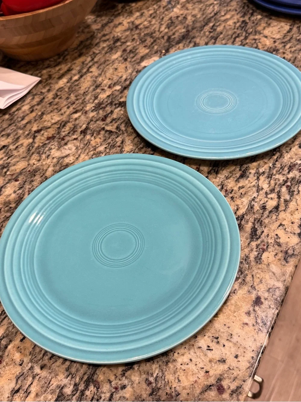 Vintage Fiesta Turquoise Dinner Plates
